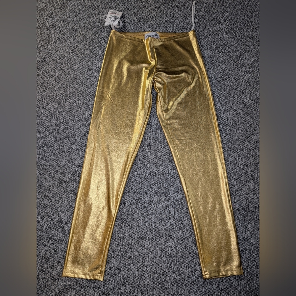 Gold Metallic Leggings